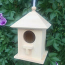 Handcrafted Natural Wood Bird House Nesting Box Bird Hut Crafts For Bird