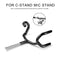 Black Stainless Steel Boompole Support Holder for C-Stands Microphone Stand