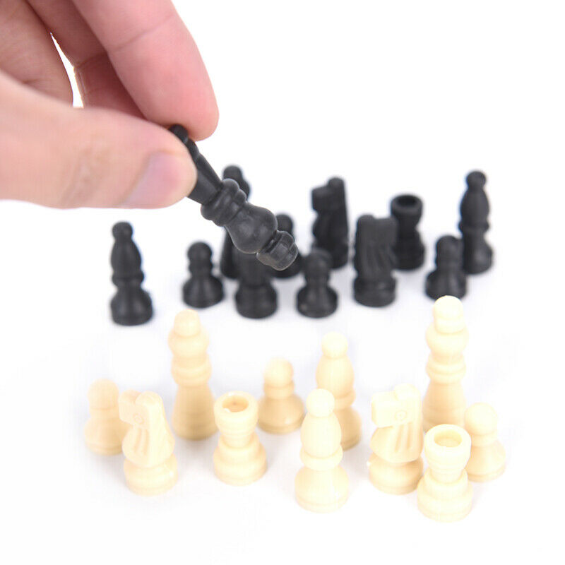 Chess Pieces Plastic Complete Chessmen International Chess Game Entertainmen Bj