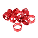 10pcs Camping Tent Rope Cord Guyline Runners Ring Anti Slip Fastener Red