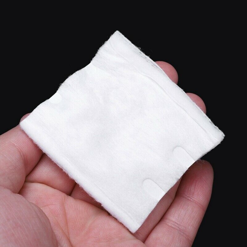100 Pcs White Rectangle Facial Clean Bag Type Cotton Pads T2I7