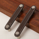 Handmade Leather Drawer Pull Loop Handles Cabinet Cupboard Handles C 118mm
