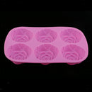 6 Cavity Silicone DIY Rose Flowers Fondant Cake Mold Cupcake Wedding Party Cake