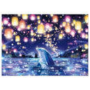 5D DIY Light Dolphin Pattern Diamond Painting Embroidery Cross Stitch Craft