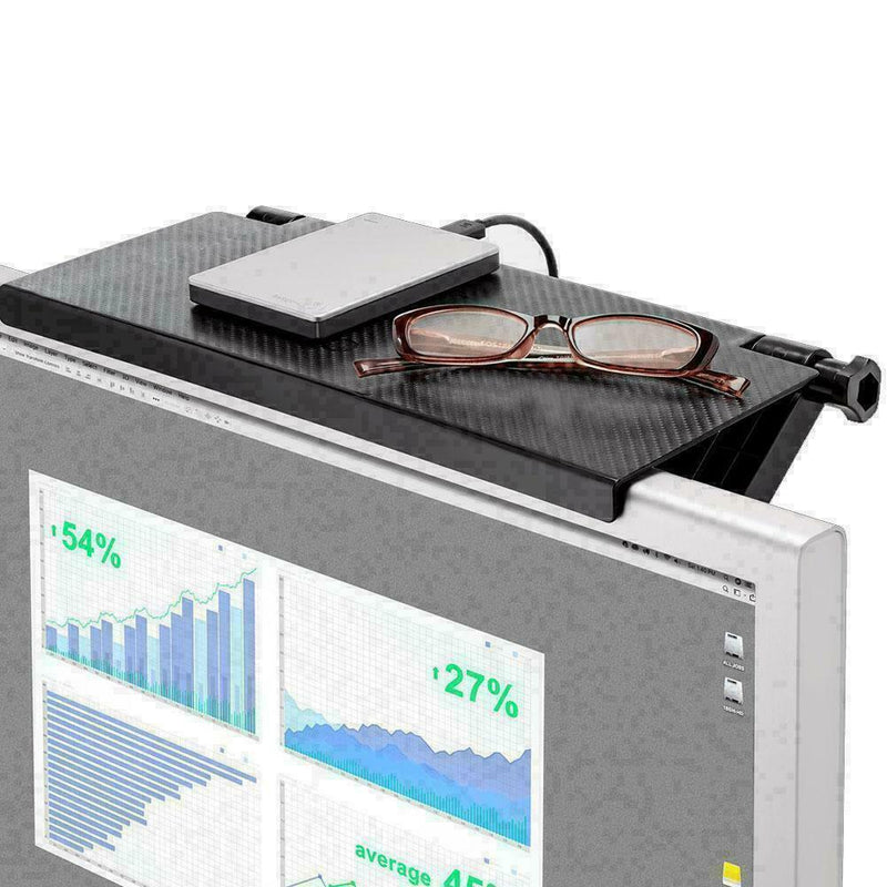 1* Shelf For Computer Screen Desktop Storage Rack Shelf Organizer T4Z6 Offi W1N7