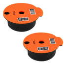 2x PP Coffee Capsule Pods Filter w/ Slicone Lid Fit for Bosch Tassimo 60ml
