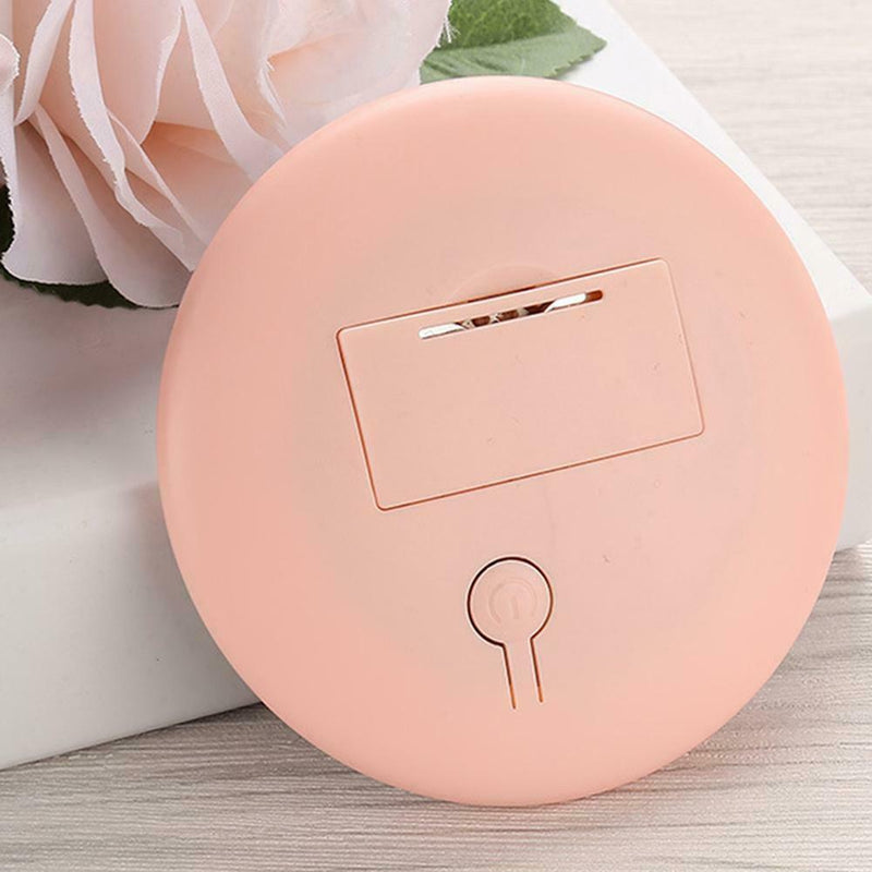 LED Lighted Mini Makeup Mirror Battery Powered Portable Round Cosmetic Mirror