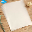 40PCS L-Type Plastic Folder - 18C Transparent Clear Document Folder for A4  W4K2