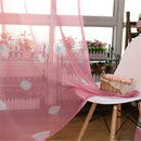 100x250cm Clouds Design Door Window Curtain Screen Sheer Voile Drapes Pink