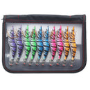 10Pcs Artificial Squid Jigs lures Wood Shrimp Fishing Bait 12cm 3.0