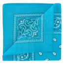 Set of 3 bandanas Paisley Man and Woman 57 x 57 cm Royal blue + sky blue +  T6H3