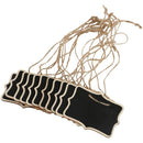 12pcs/lot Hemp Rope Hanging Rectangle Chalkboards Mini Chalk Writing Materi S7D1