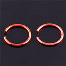 40x Colorful Stainless Steel Nose Rings Piercing Lip Hoop Piercing Jewelry N Gw
