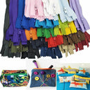Nylon flash zippers in bulk for craft sewing tailor (20 colors) (lot of 120