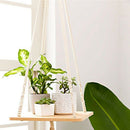 Macrame Shelf Plant Hanger Indoor Hanging Planter Basket Holder Home Decor