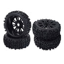 4pcs RC Tires and Wheel Rims Set Foam Inserts 12mm Hub for 1/8 Scale on Road