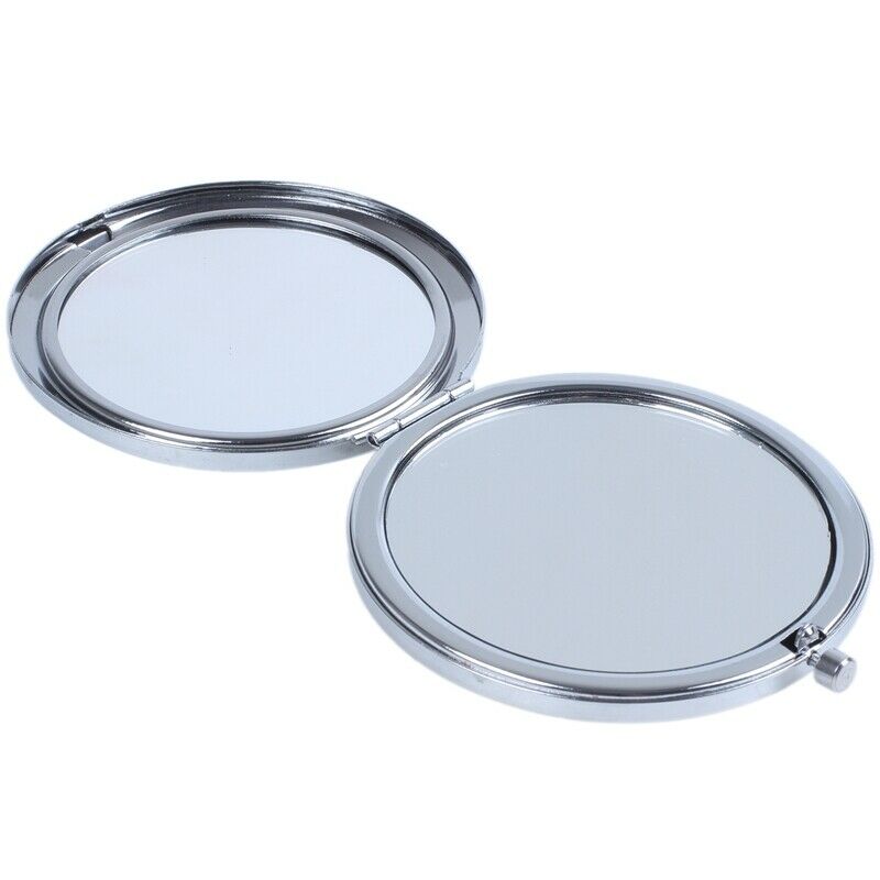 Travel Compact Pocket Crystal Folding Makeup Mirror,Purple G7J4