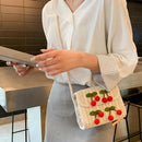 Summer Cherry Straw Messenger Bags Women Crossbody Shoulder Bag Retro Ratta