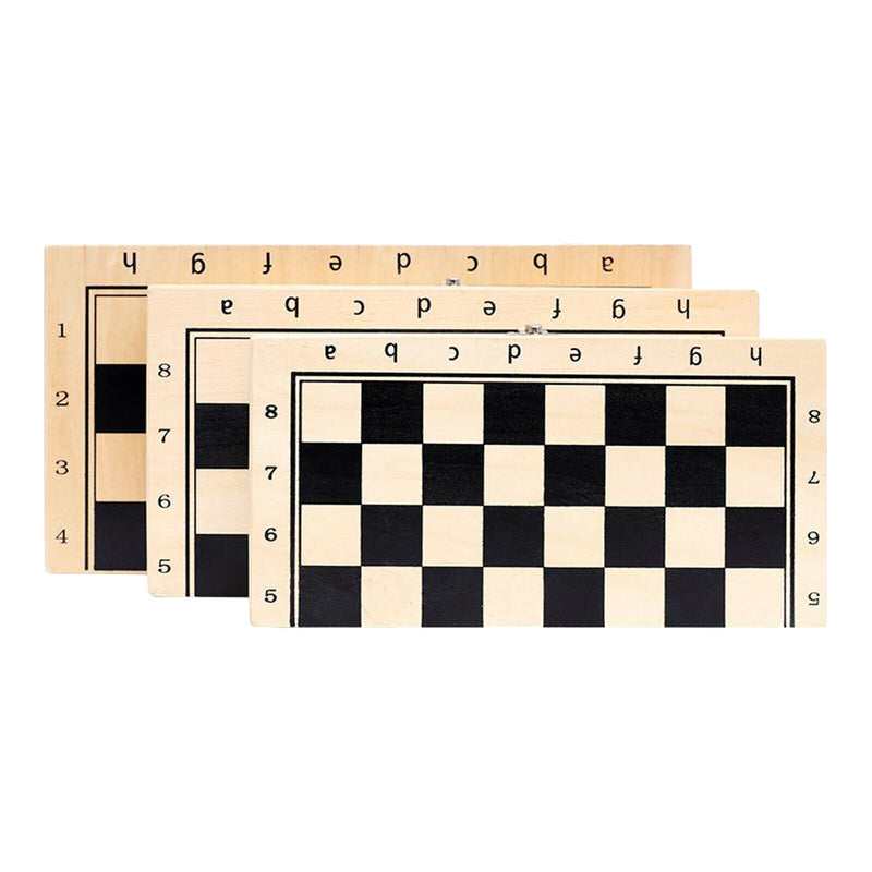 Handmade Folding Wooden Magnetic Chess Board Set with Extra 2 Queens, 39x39cm,