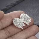 Crystal Rhinestone Ear Studs Earrings Ear Clip Elegant Wedding Jewelry Gift ME