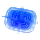 2 Set Blue Silicone Stretchy Wrap Lids Pot Bowl Covers Food Stayfresh SAFETY