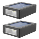 2pcs LED Solar Light Outdoor Wall Lamp for Garden Yard Decor (Warm Light) A
