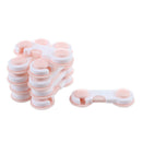 10pcs Door Drawers Cabinet Safety Lock For Child Kids Baby - Pink E7W8