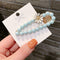 Korean Flower Beads Fringe Headwear Women Bang Duckbill Clip (Light Blue) A#S