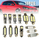 13pcs White Car Interior LED Light Bulbs Kit Fit For MK6 2010-2015
