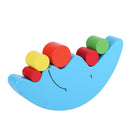 Kids Wood Moon Balance Game Toys Colorful Building Blocks Educational Toys