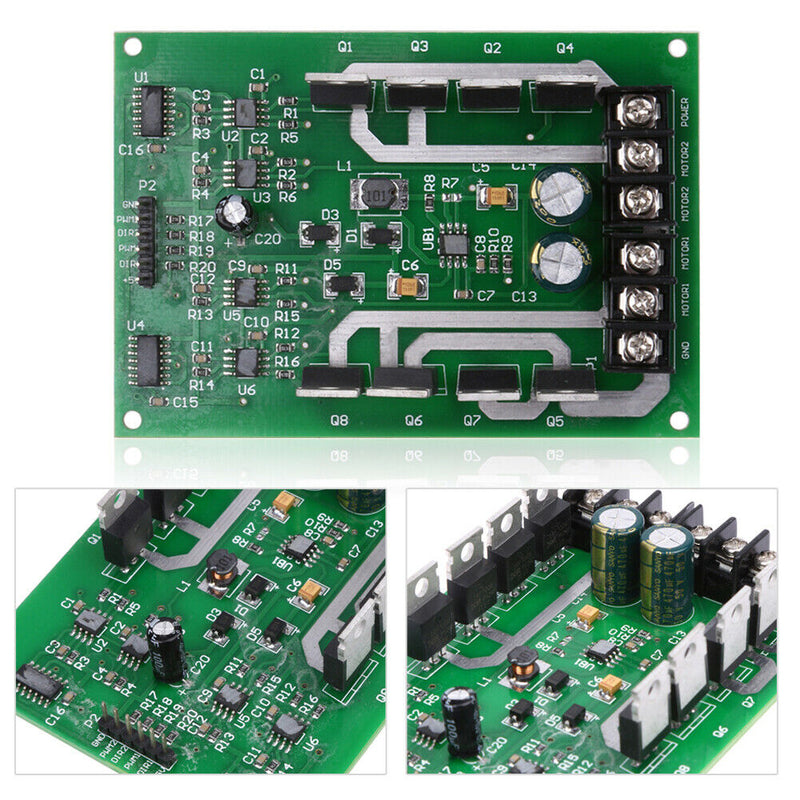 Dual Motor Driver Module Board H-bridge DC MOSFET IRF3205 3-36V 10A Peak30A
