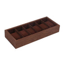 Elegant Wood Watch Box Display Tray w/ Pillow Wristwatch Organizer 6 Slot