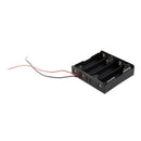 Black 4 x 3.7V 18650 Pointed Tip Batteries Battery Holder Case w Wire Leads A5I8