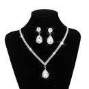Bridal Wedding Party Jewelry Set Crystal Rhinestone Necklace Earrings Set