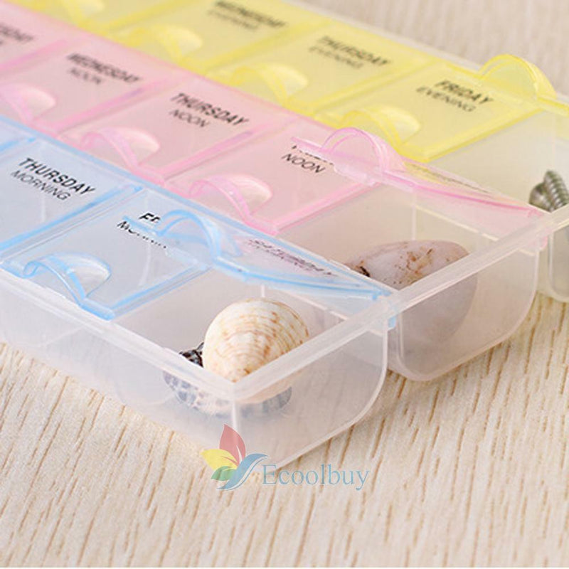 7 days Pill Box Boxes Medicine Tablet Box Case Container Storage Holder Weekly A