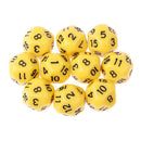 10pcs 16 Sided D16 14mm Acrylic Opaque Dice for Role Playing Game RPG Yellow