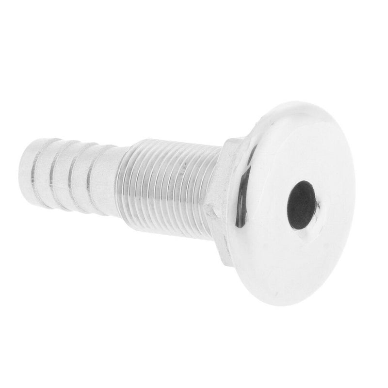 1/2" Hose Barb Cast Stainless Steel Barbed Marine Boat Thru Hull Fitting