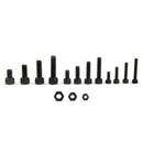 Black Carbon-Steel Cylinder Column Hex Hexagon Screw Set 500Pcs/Set M3/M4/M