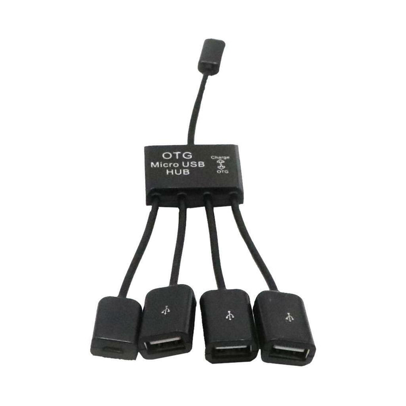 4 in 1 Male to Female Micro USB 2.0 Charging Host OTG Hub Cable Adapter