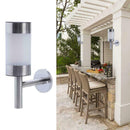 2x Stainless Steel Outdoor Garden Solar Powered Shed Fence Wall LED Door B8W8