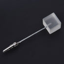 Square wire memo holder paper Note clip - translucent white