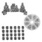 48Pcs Viking Beads Set Norse Hair Tube Beads,Exotic Design DIY Jewelry Hair