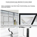 1Pcs Easy to Install Gray Plaid Screen Door Curtain