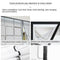1Pcs Easy to Install Gray Plaid Screen Door Curtain