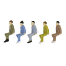 50pcs Mixed Painted Seated People Figures Passengers Train Railroad Layout 1:50
