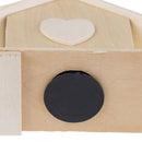 Kid Baby DIY White Wooden Coin House Gift Toys Save Money Mud Chalet Crafts - 3C