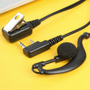 QX-108 Walkie Talkie Earphone 2 Pin K-Type PTT Earpiece for Baofeng Kenwood A