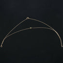 Single Letter U Piercing Flash Double Layer Alloy Necklace