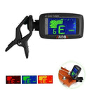 Guitar Tuner AT 200D Clip on Electric Guitar Tuner Bass Violin Ukulele Black