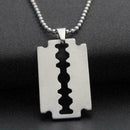 Creative Punk Style Blade Tag Pendant Men's Shaver Shaped Necklace Pretty B4J9